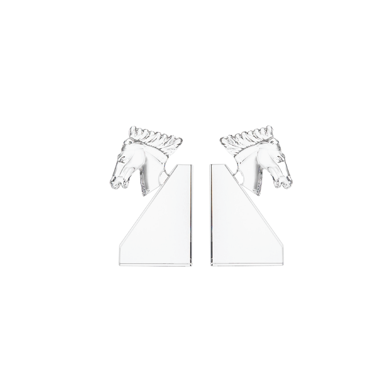Cavallo Crystal Bookends